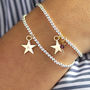 Personalised Gold Plated Star Beaded Charm Bracelet, thumbnail 6 of 10