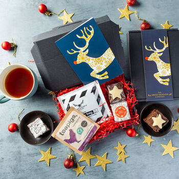 'Reindeer' Festive Brownies, Coffee And Tea Letterbox, 2 of 2