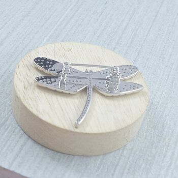 Sterling Silver Dragonfly Brooch, 2 of 3