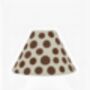 Hand Painted Linen Sustainable Lampshade Polka Dot, thumbnail 9 of 12