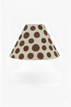 Hand Painted Linen Sustainable Lampshade Polka Dot, 9 of 12
