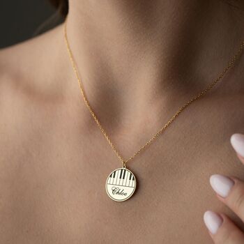 Personalised Piano Necklace With Name, 2 of 11