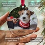 Dog Memorial Ornament Personalised Photo Christmas Bauble, thumbnail 2 of 8