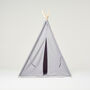 Grey Tipi Kids Teepee Tent Set With Floor Mat, thumbnail 2 of 3