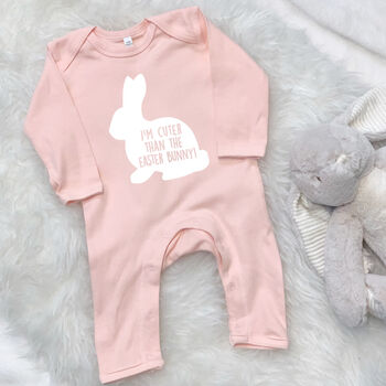 I'm Cuter Than The Easter Bunny Easter Babygrow, 5 of 7
