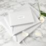 Personalised White Leather Wedding Guest Book, thumbnail 2 of 3