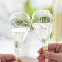 Personalised Tulip Champagne Flute Set For Couples, thumbnail 4 of 8
