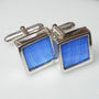 Engine Turned Antique Sterling Silver Cufflinks, thumbnail 3 of 5