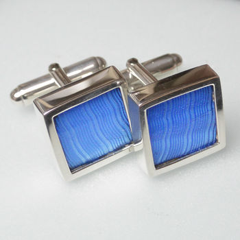 Engine Turned Antique Sterling Silver Cufflinks, 3 of 5