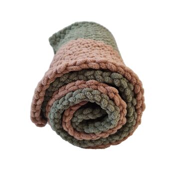 Snagl Baby Blanket In Khaki And Milky Brown, 6 of 12