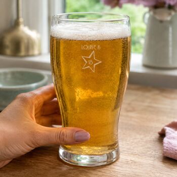 Personalised Engraved Pint Glass For 18th Birthday Gift, 3 of 11