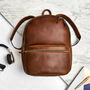Mens Luxury Personalised Leather Backpack, thumbnail 8 of 8