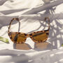 Chunky Bevelled Square Sunglasses In Modern Tortoise Shell, thumbnail 2 of 3