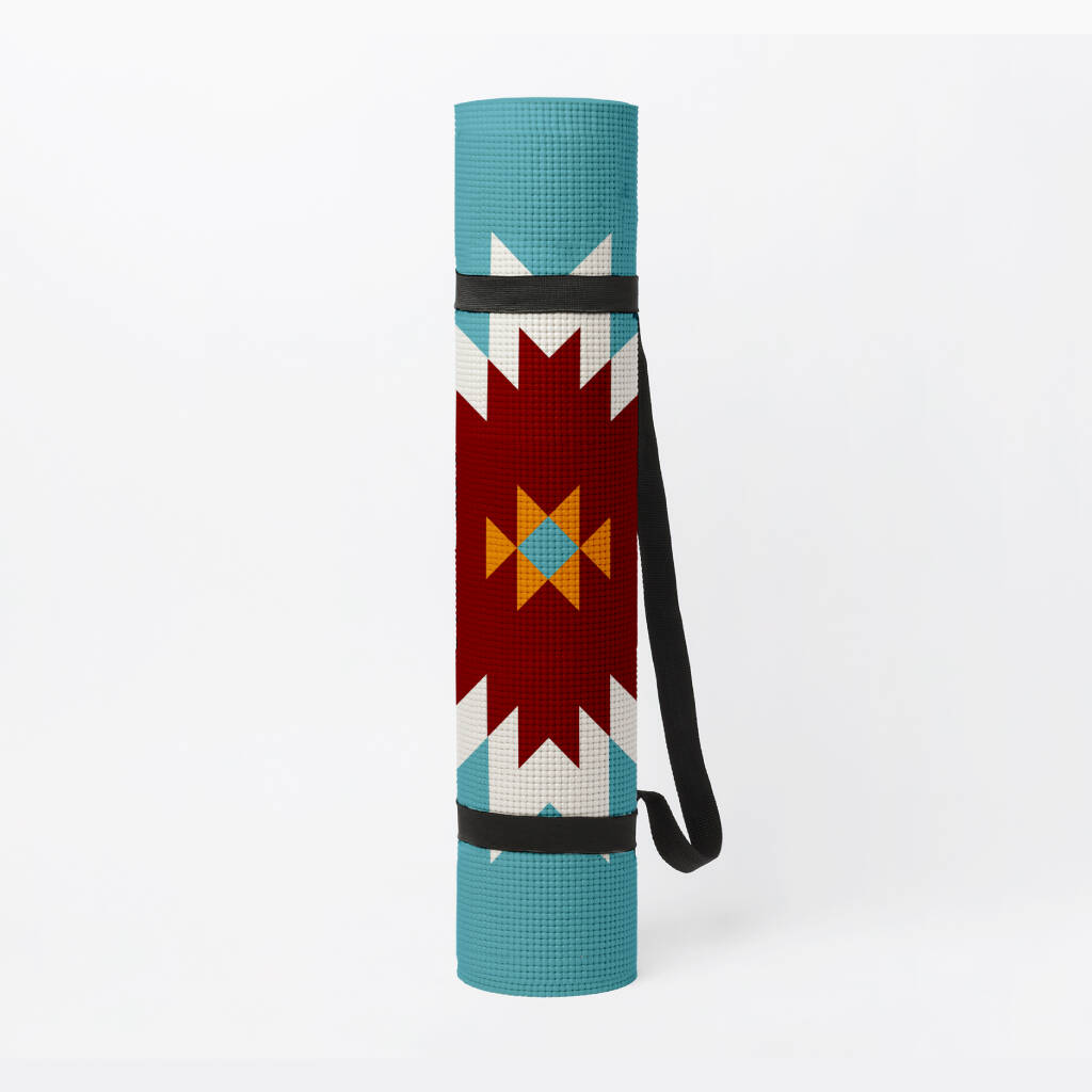 Navajo Style Pattern Yoga Mat By Posh Totty Designs Interiors