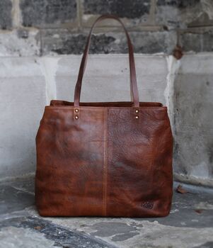 Oversized Leather Tote Bag For Women Gift For Her, 6 of 12