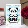 Personalised Panda Sibling Father's Day Card, thumbnail 8 of 9