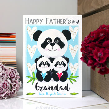 Personalised Panda Sibling Father's Day Card, 8 of 9