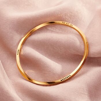 Forever Mobius Personalised Oval Bangle, 4 of 8
