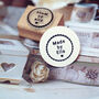 Made By Personalised Rubber Stamp Round Frame, thumbnail 1 of 3