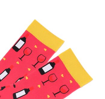 Bring Wine Novelty Fun Socks Size Five To Nine, 4 of 5