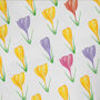 Crocus Tulips Wrapping Paper Roll Or Folded, thumbnail 3 of 3