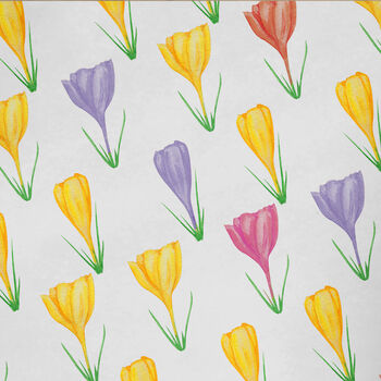 Crocus Tulips Wrapping Paper Roll Or Folded, 3 of 3