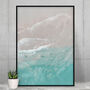 Ocean Gentle Wave Over Sand Unframed Coastal Art Print, thumbnail 3 of 9