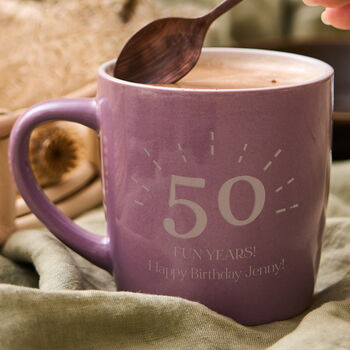 Milestone Birthday Personalised Stoneware Mug, 2 of 10