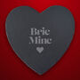 Heart Slate Cheeseboard Featuring Slogan 'Brie Mine', thumbnail 1 of 2