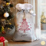 Personalised Pink Christmas Tree Sack For Girls, thumbnail 2 of 4