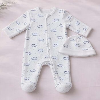 New Baby Boy Polar Bear Swaddle Gift Box, 4 of 8