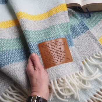 Personalised Wool Throw Engraved With Sonnet 116, 3 of 12