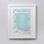 Personalised Christening Print With Fox, thumbnail 2 of 2