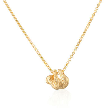 Silver Or Gold Plated Sloth Necklace, 10 of 11