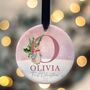 Personalised Baby Girl First Christmas Ceramic Ornament, thumbnail 1 of 7