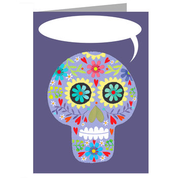 Personalised Day Of The Dead Skull Card, 4 of 6