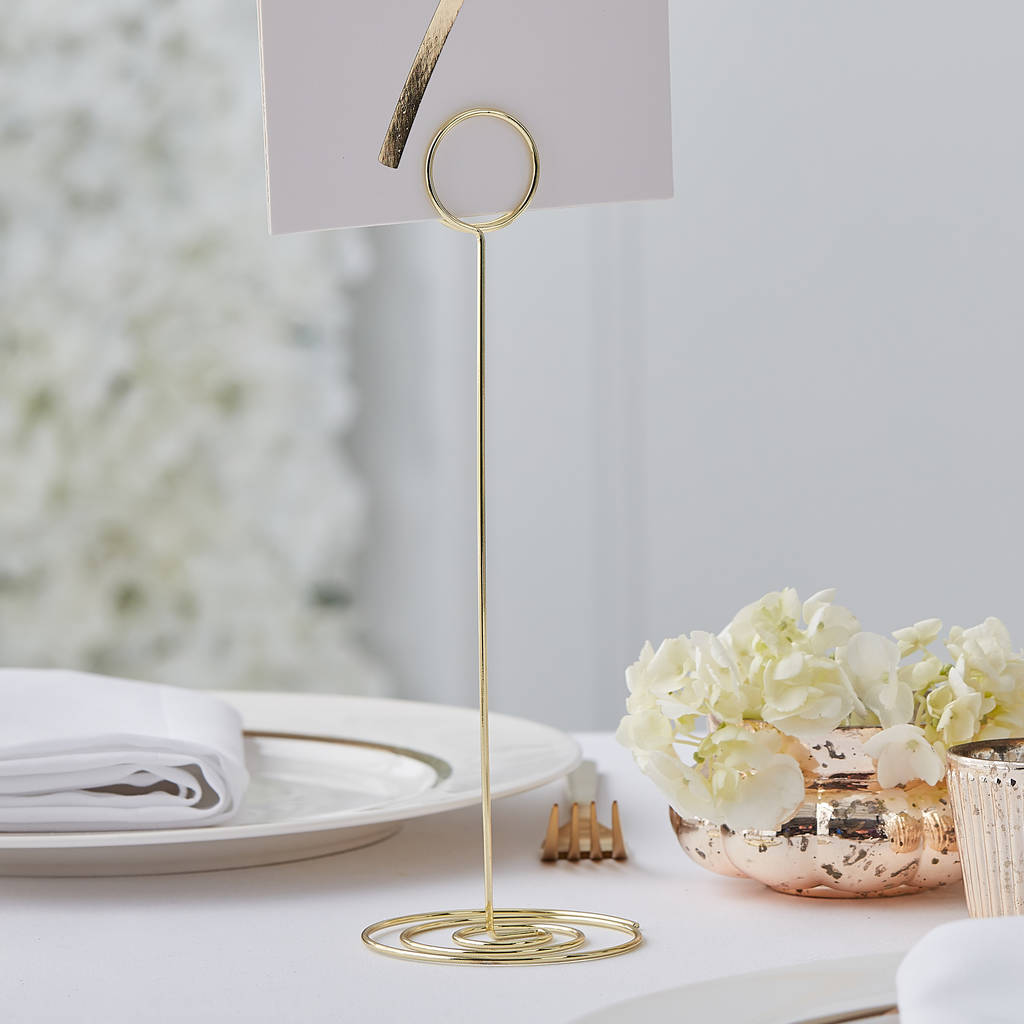 Gold Wedding Table Number Holder By The Wedding Of My