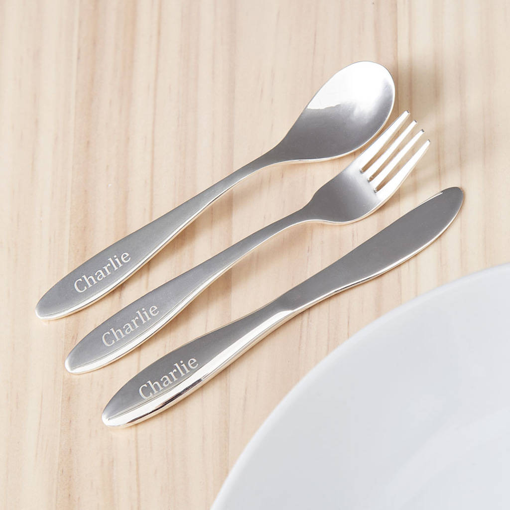 Personalised Three Piece Cutlery Set By My 1st Years