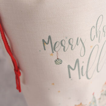 Personalised Animal Friends Christmas Gift Sack, 3 of 3