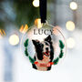 Puppy Dogs 1st Christmas Personalised Photo Decoration, thumbnail 5 of 6