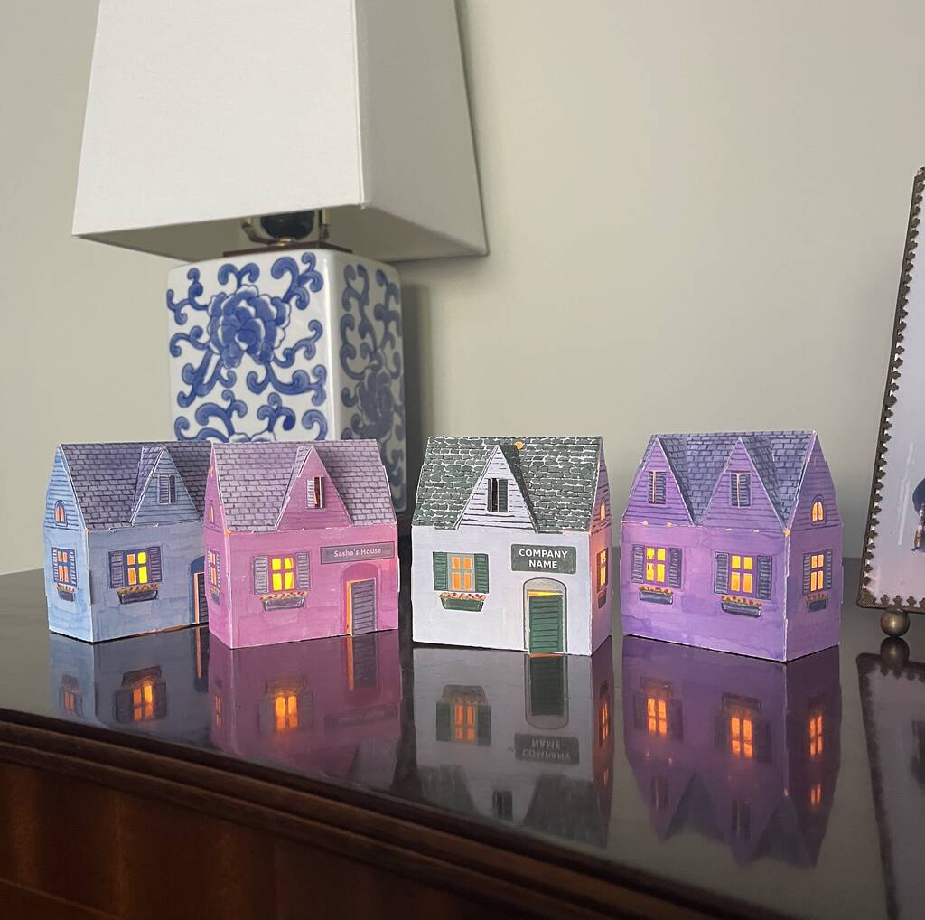 Build Your Own Personalized Retro Village Of Four Traditional Cottages, 1 of 8