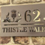 Personalised Thistle Design House Acrylic Number Sign, thumbnail 1 of 3