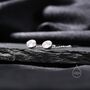Bezel Cz Crystal Threader Earrings In Sterling Silver, thumbnail 4 of 10