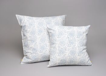 Pichola Floral Pattern Cushion Cover In French Grey, 6 of 7