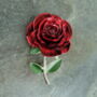 Rose Red Flower Brooch, thumbnail 1 of 4