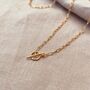 18ct Gold Plated T Bar Necklace, thumbnail 1 of 5