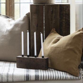 Reclaimed Wood Candle Holder, 2 of 3
