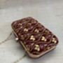 Deep Maroon Velvet Embroidered Handcrafted Clutch Bag, thumbnail 8 of 8