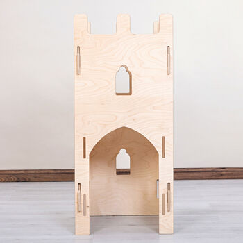 Eco Friendly Wooden, Flat Pack Kids Turret Playhouse, 4 of 8