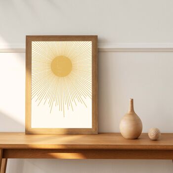 Boho Abstract Sun Art Print | Home Decor, 5 of 6
